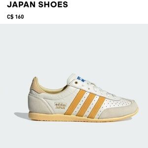Adidas Women's Cream and Gold Sneakers